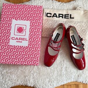 ❤️ Carel Paris Kina patent red Mary Jane